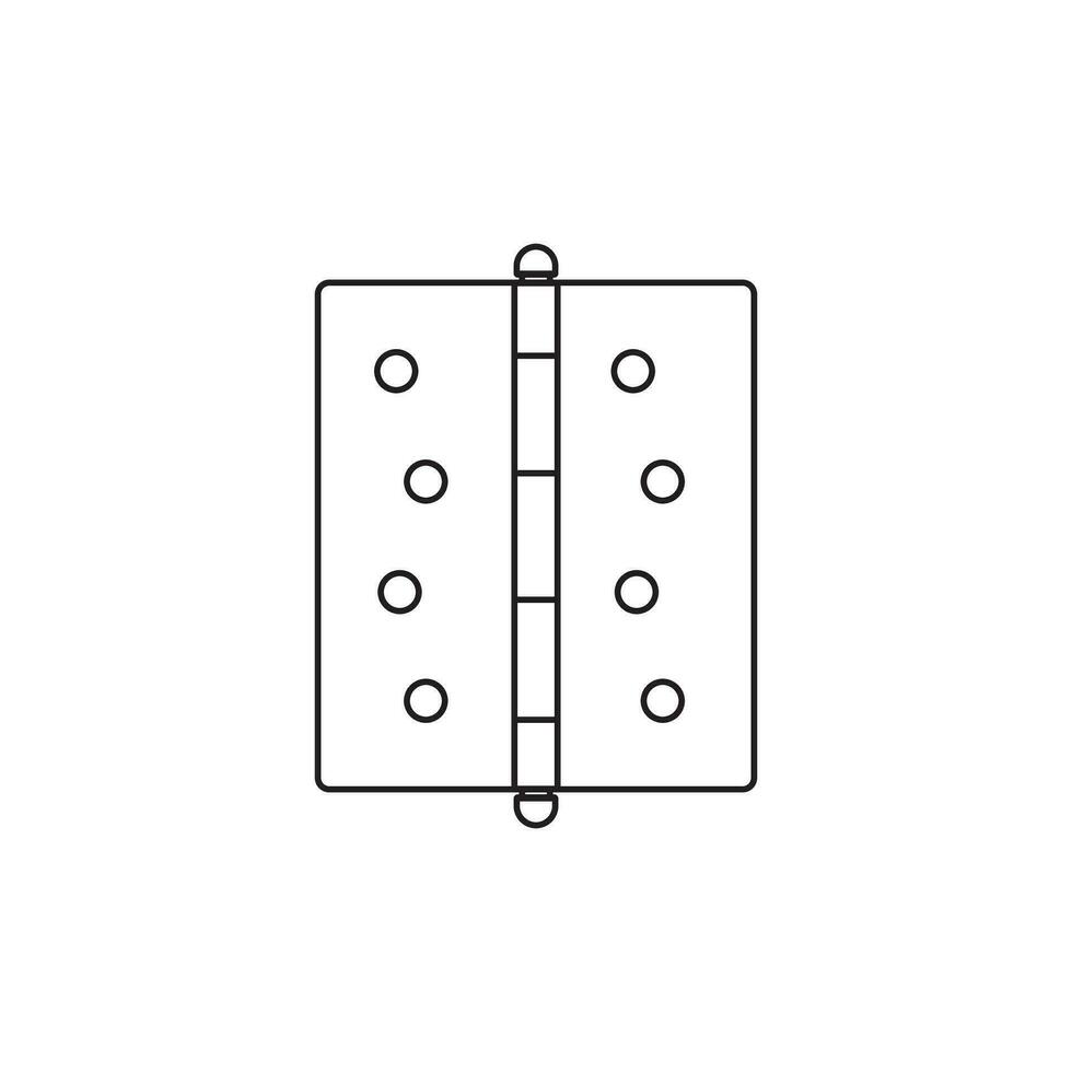 Door hinge icon for apps and web sites. Editable stroke. Vector illustration EPS 10.