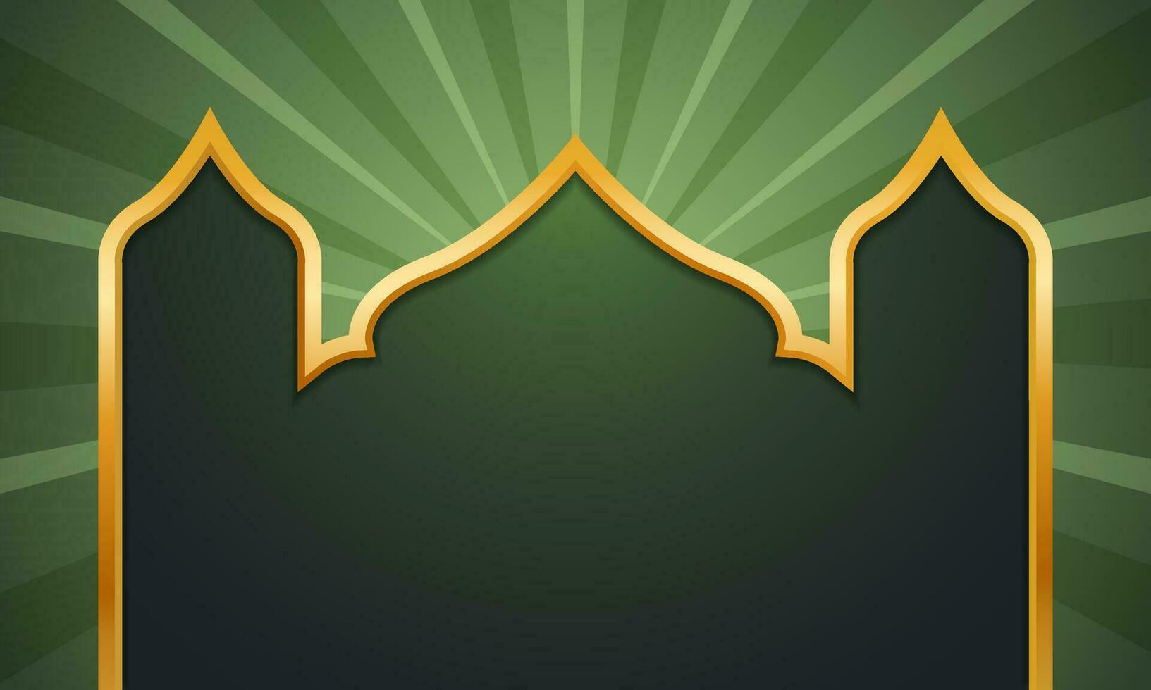 Blank golden mosque border islamic background. Islamic banner vector