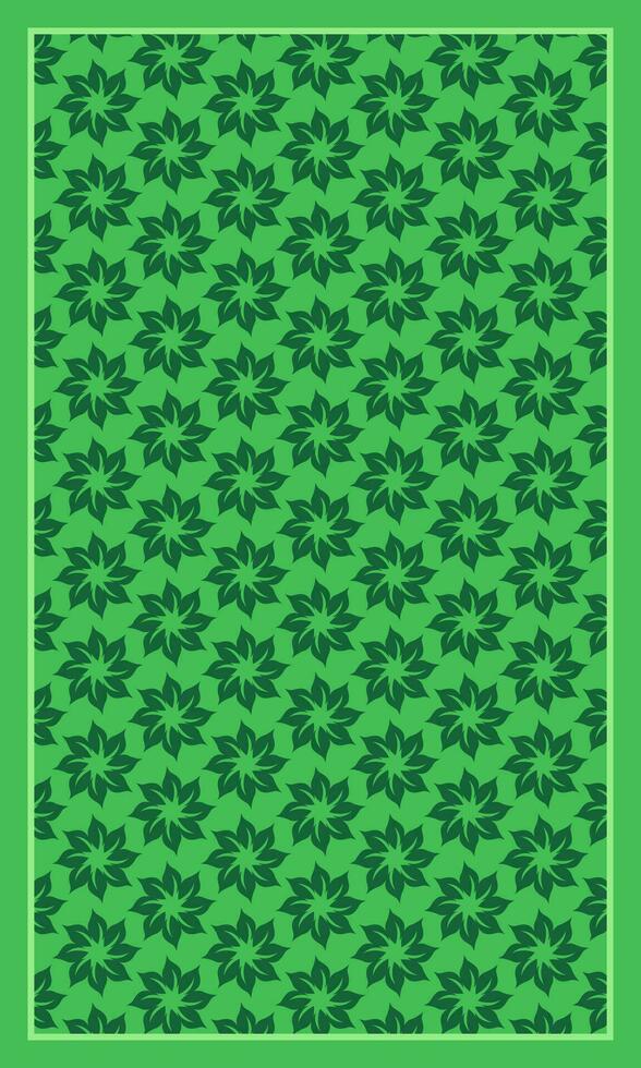 Flat green leaf pattern background. Leaf pattern fabric design. Foliage pattern home decoration vector