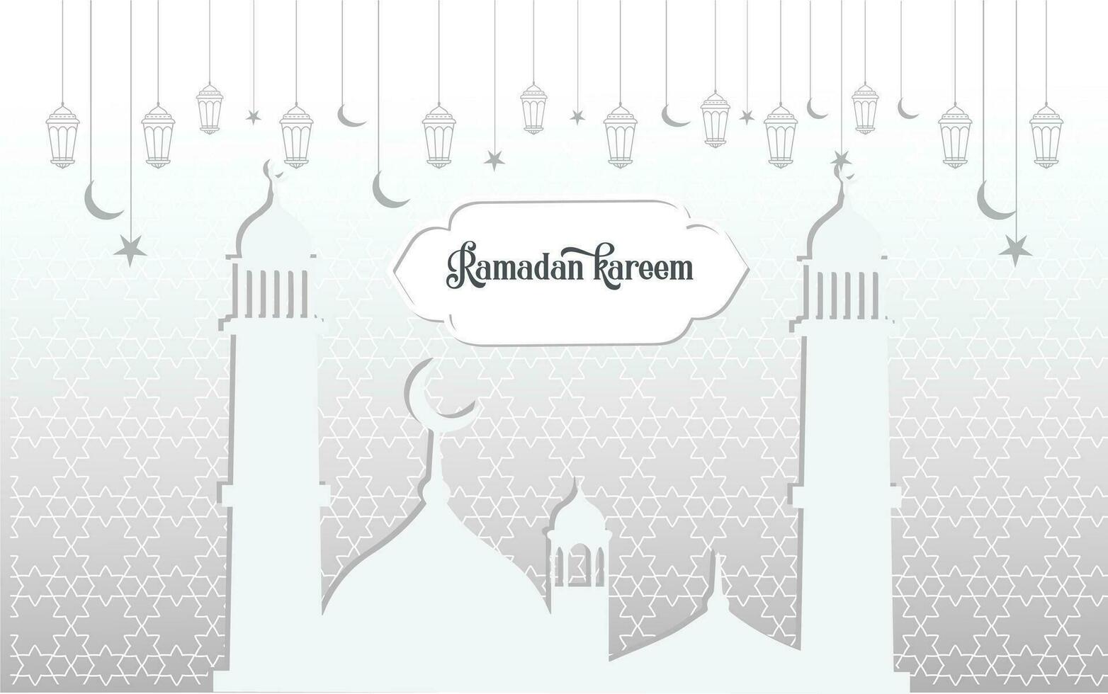 Free vector Ramadan Kareem Greeting card Suitable for design element of Ramadan Kareem greeting template.