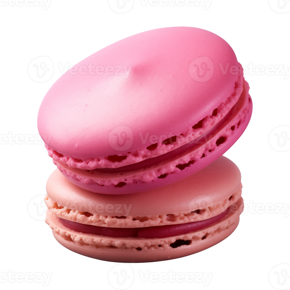 AI generated macaroon isolated on a transparent background, cut out png