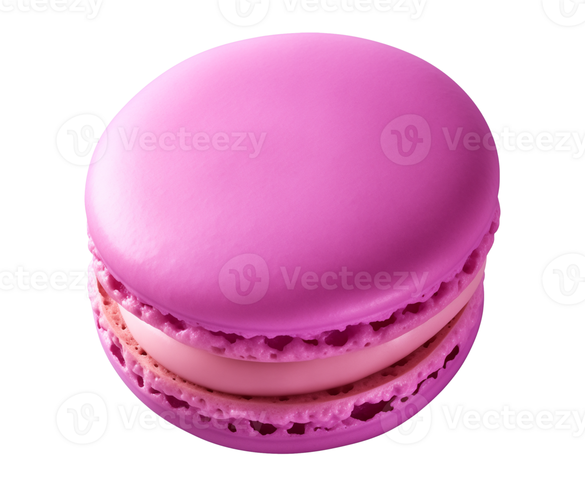 AI generated macaroon isolated on a transparent background, cut out png