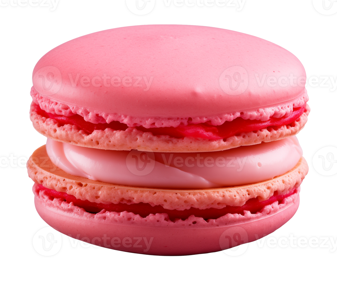 AI generated macaroon isolated on a transparent background, cut out png