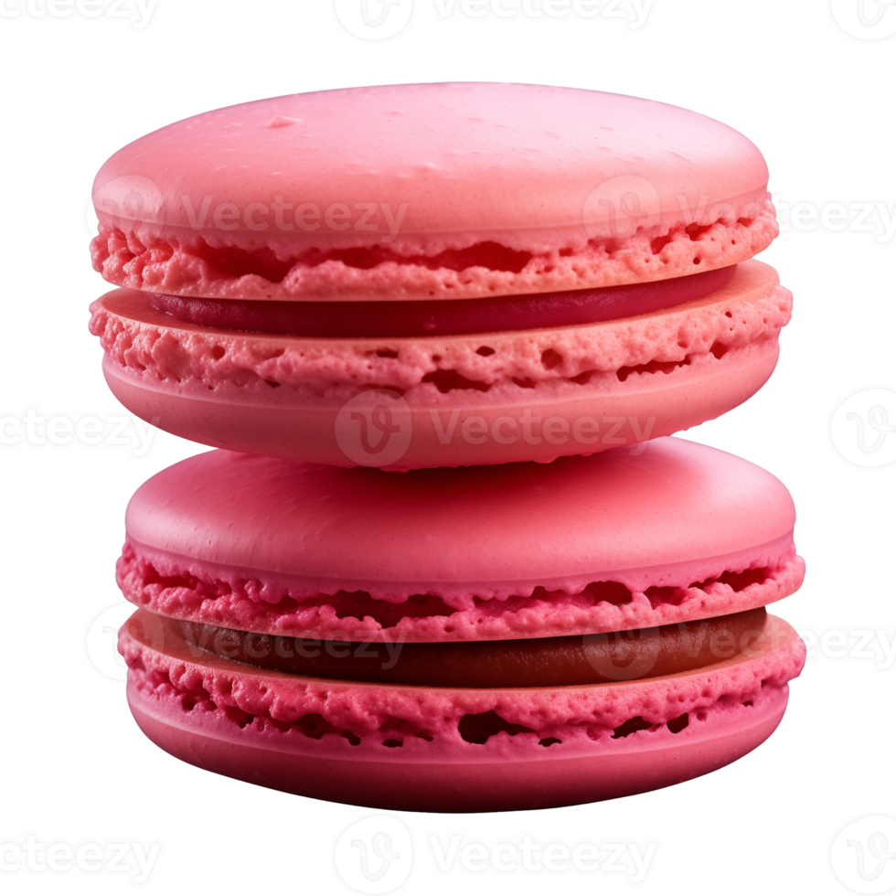 AI generated macaroon isolated on a transparent background, cut out png