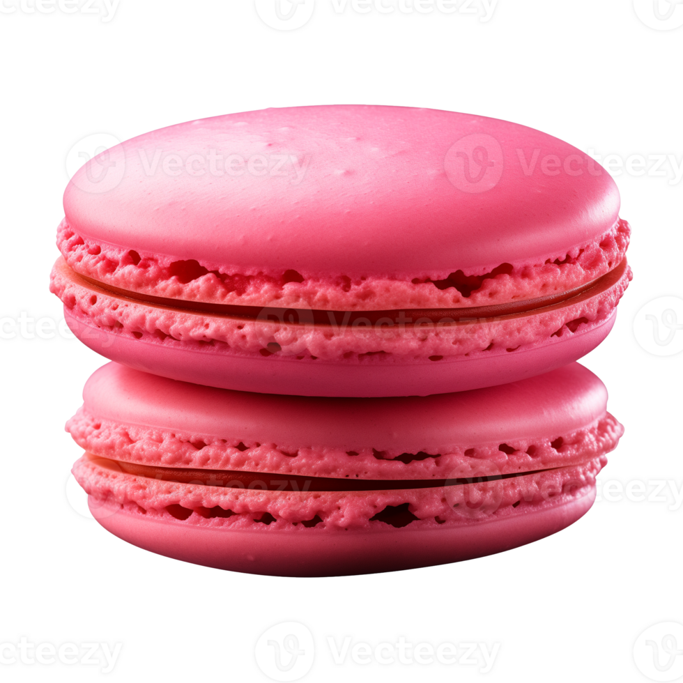 AI generated macaroon isolated on a transparent background, cut out png