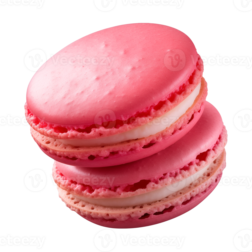 AI generated macaroon isolated on a transparent background, cut out png