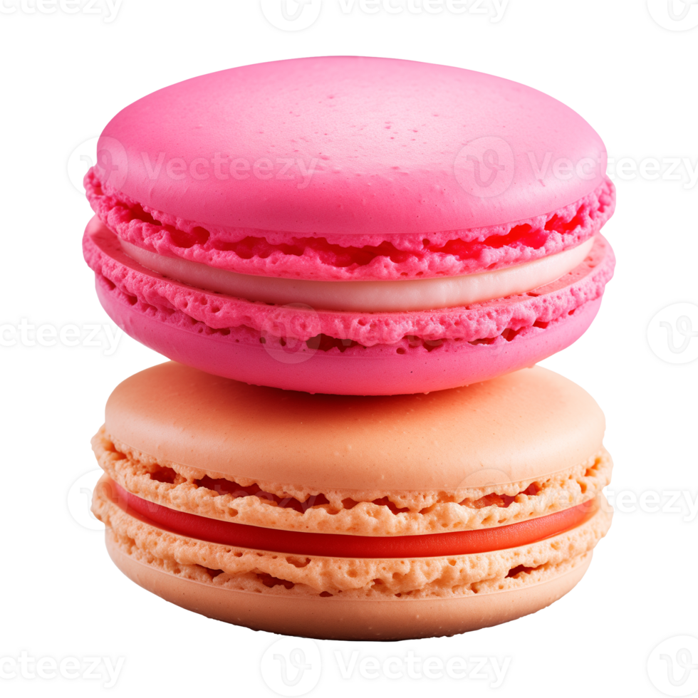 AI generated macaroon isolated on a transparent background, cut out png