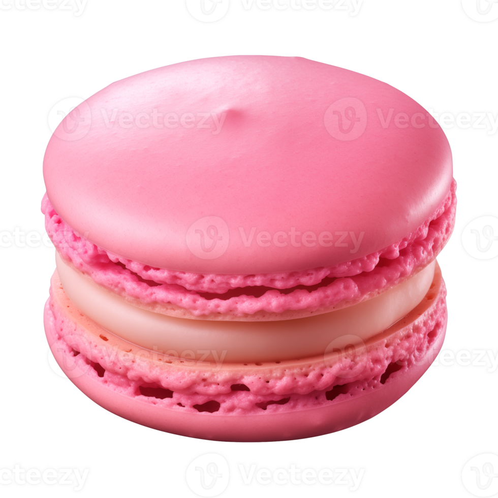AI generated macaroon isolated on a transparent background, cut out png