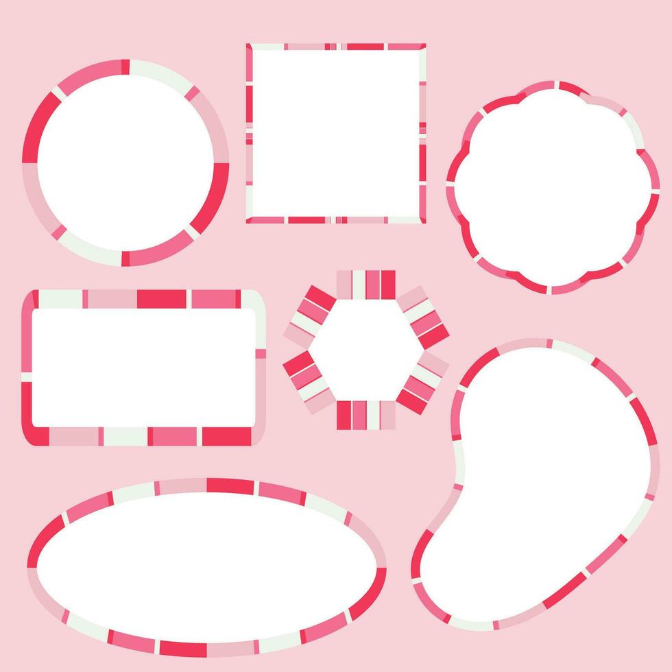 el rosado marco etiqueta para decoración o enamorado concepto. vector
