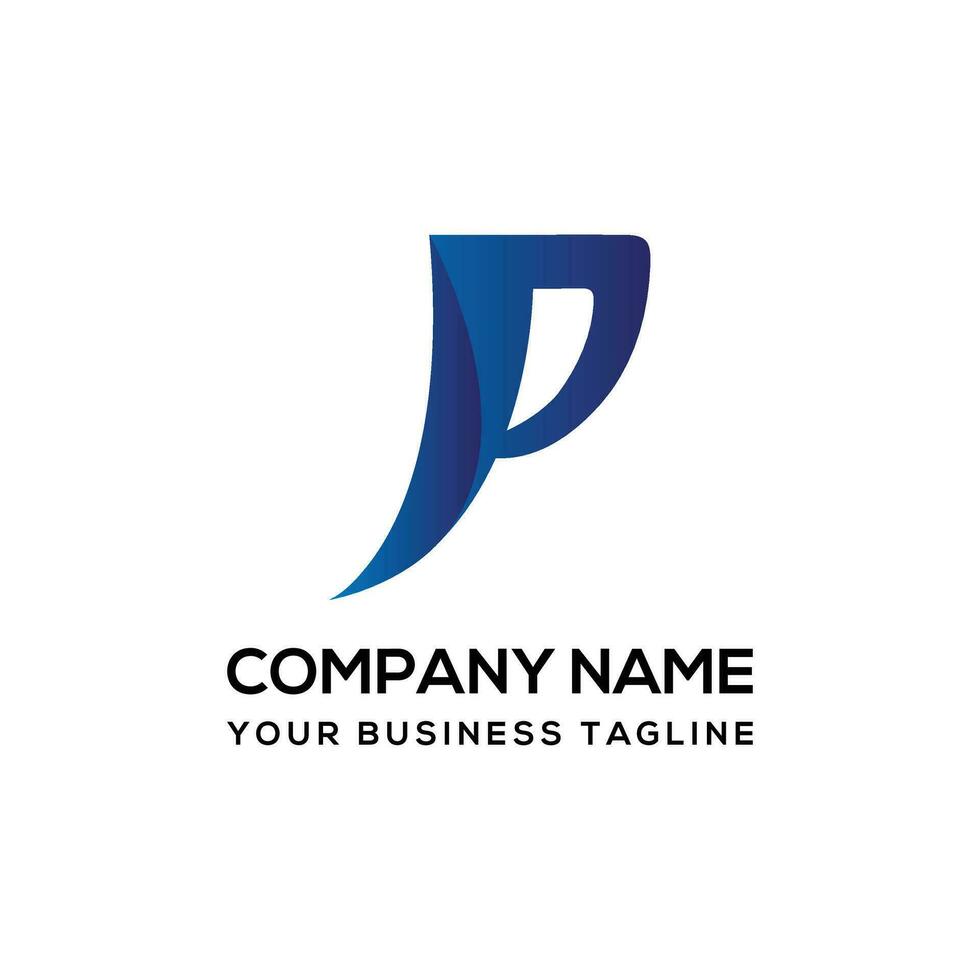 Letter P Logo  mark Design vector