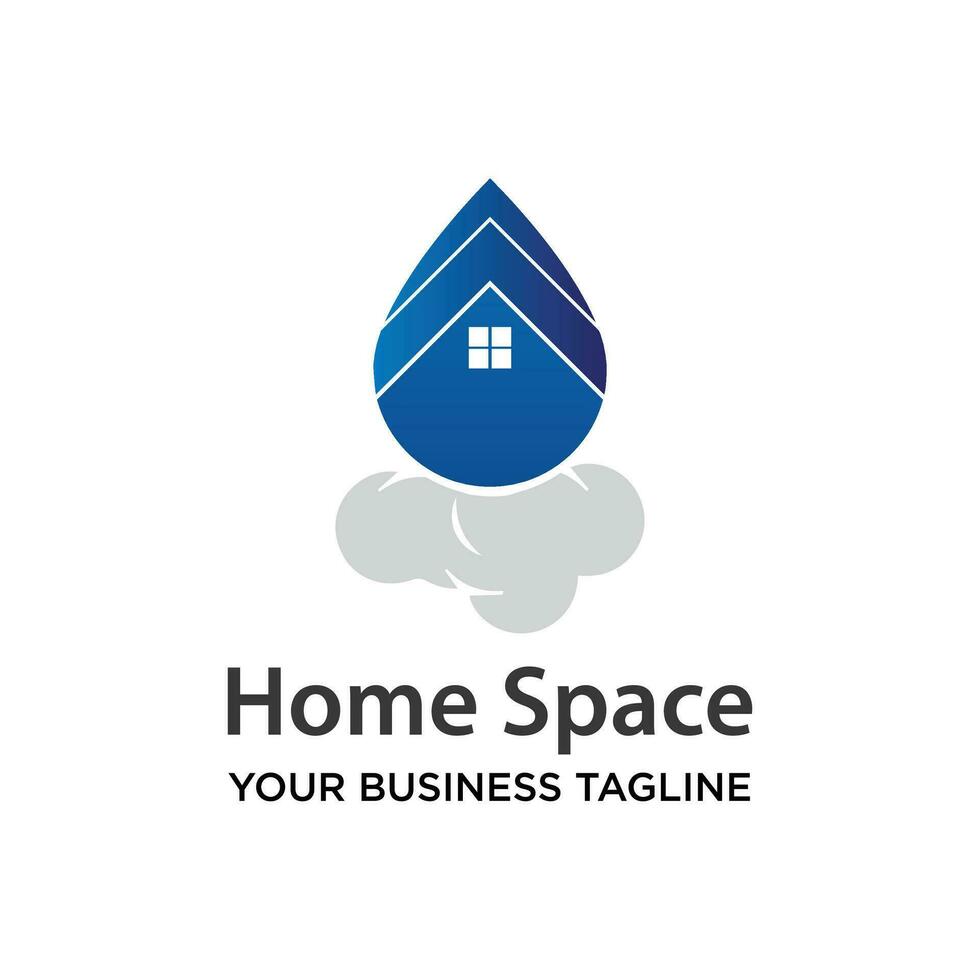 hogar espacio logo diseño vector