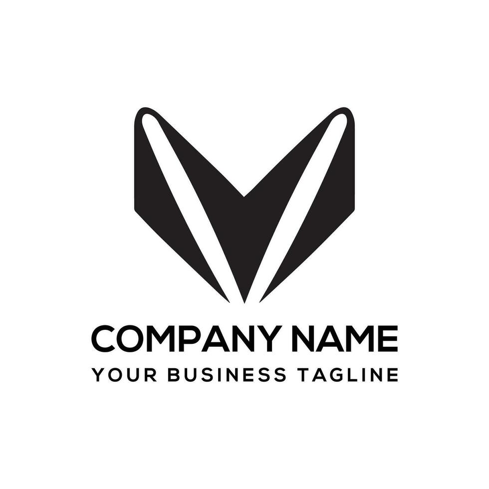 Minimal M Logo Mark vector