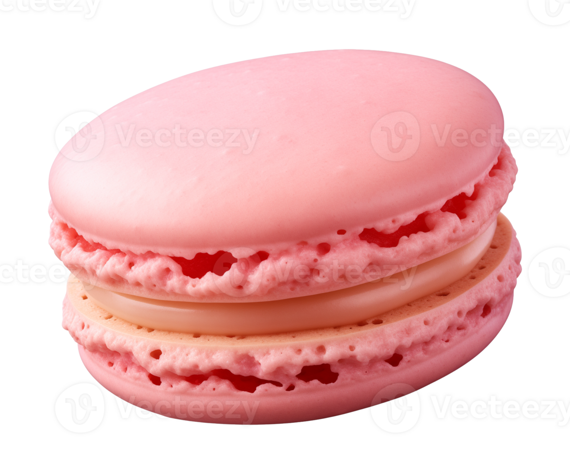 AI generated macaroon isolated on a transparent background, cut out png