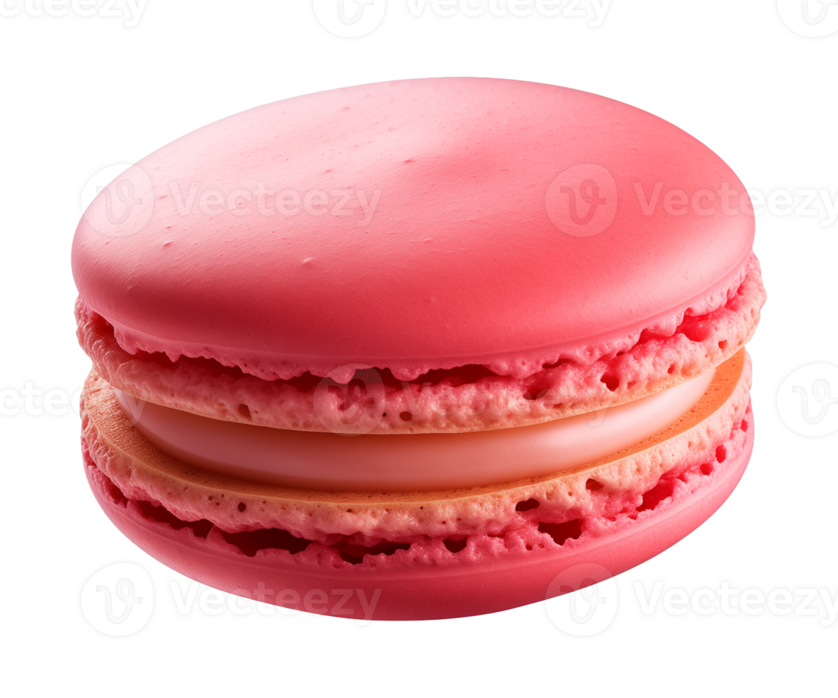 AI generated macaroon isolated on a transparent background, cut out png