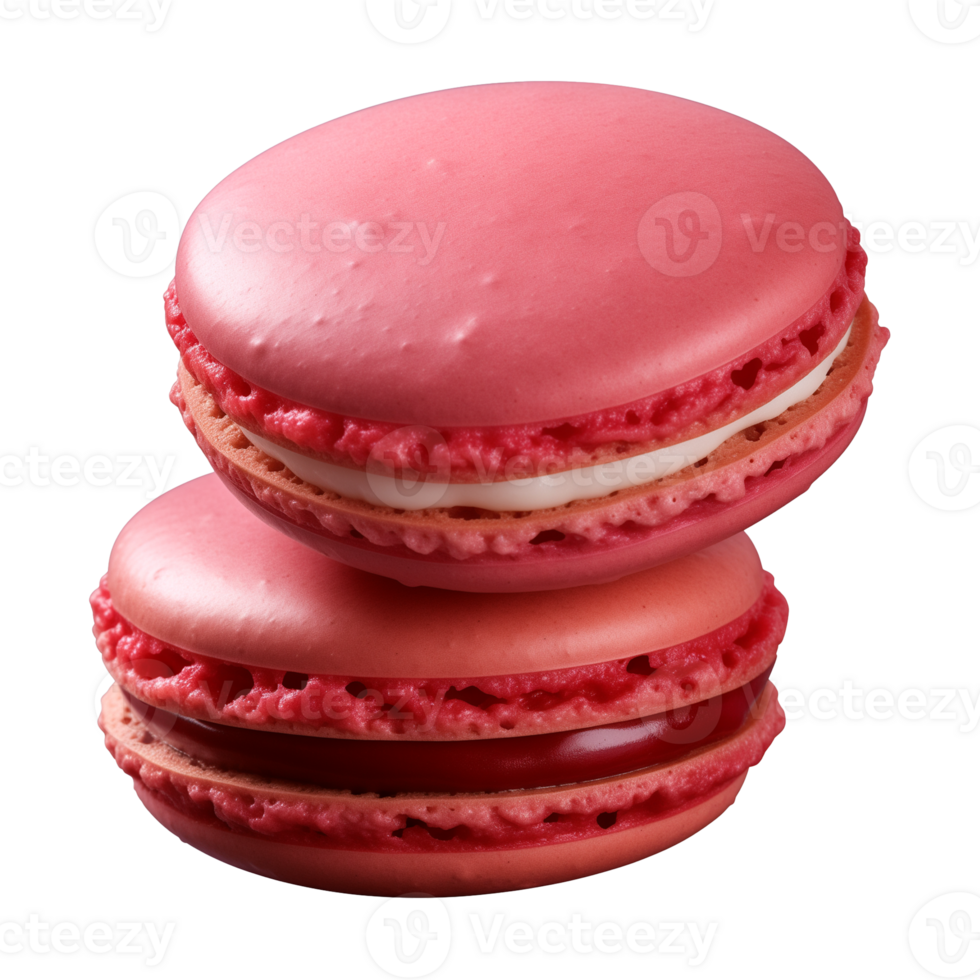 AI generated macaroon isolated on a transparent background, cut out png