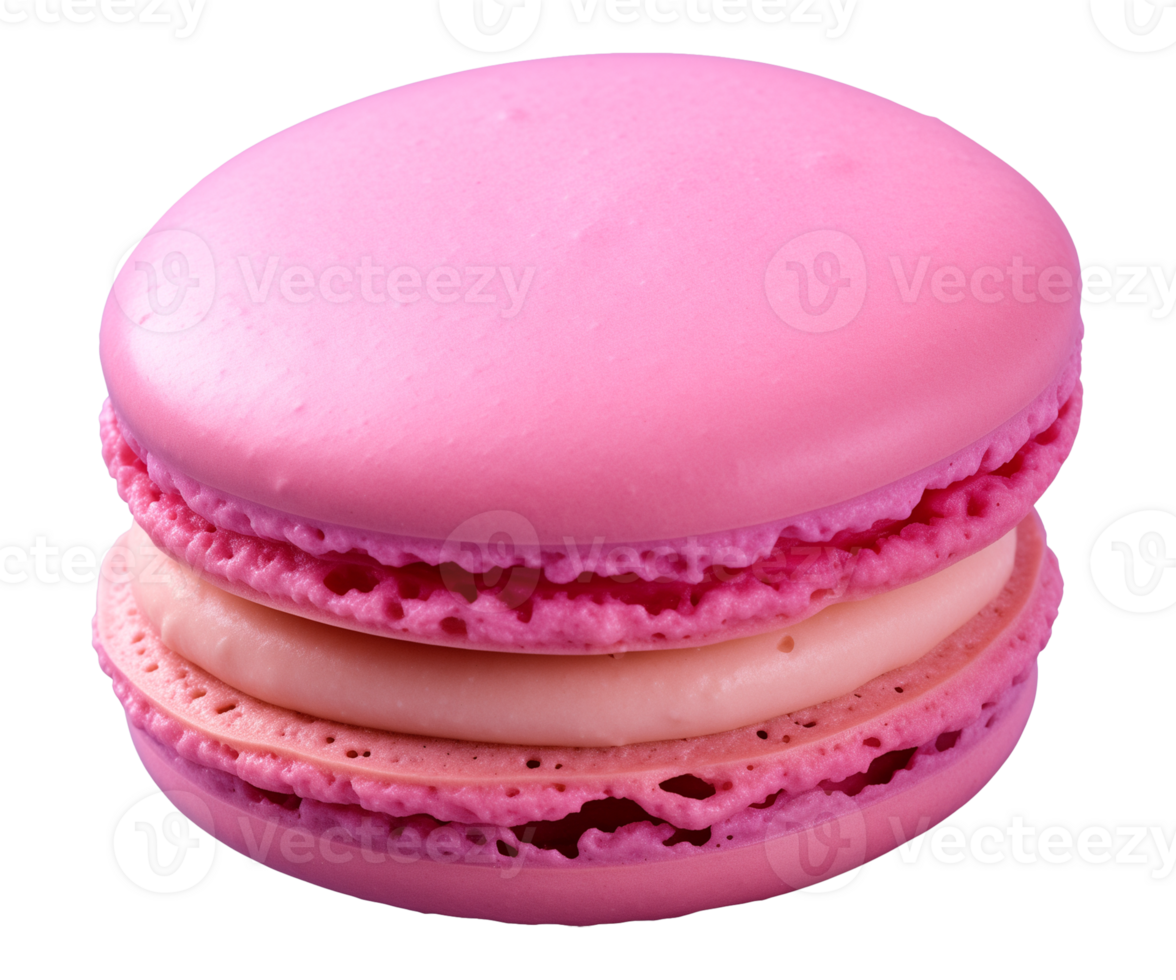 AI generated macaroon isolated on a transparent background, cut out png