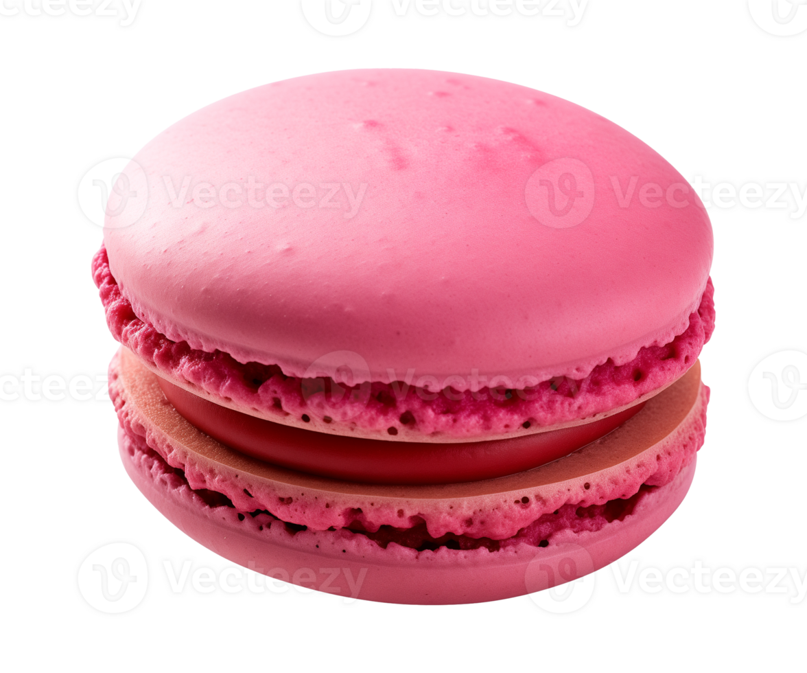 AI generated macaroon isolated on a transparent background, cut out png
