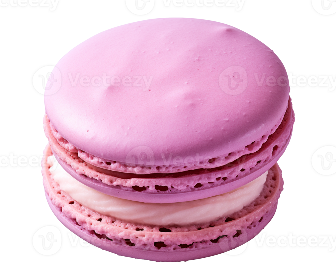 AI generated macaroon isolated on a transparent background, cut out png