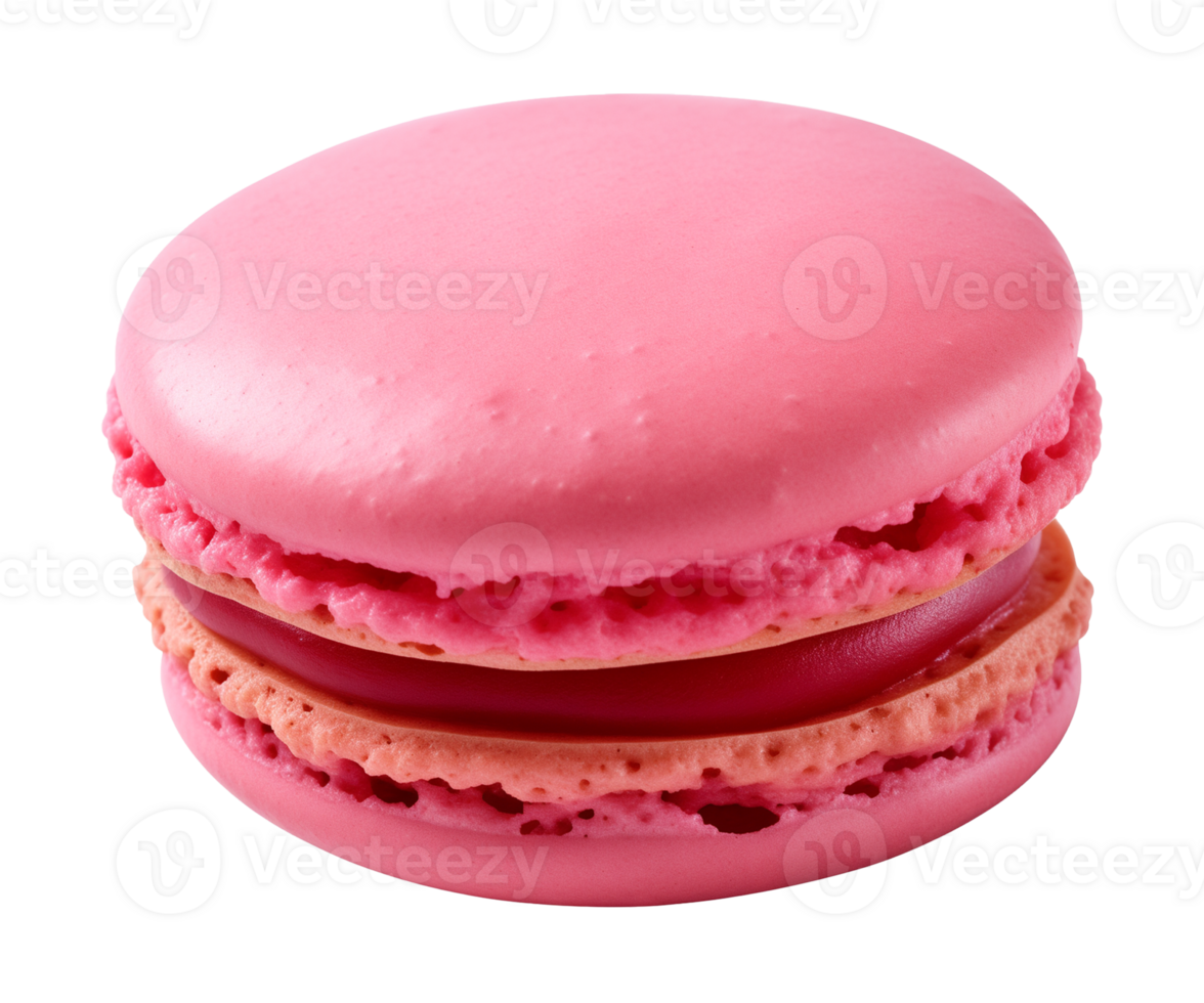 AI generated macaroon isolated on a transparent background, cut out png