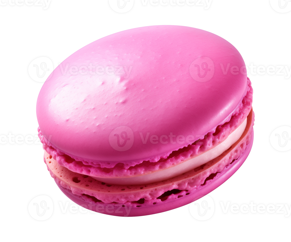 AI generated macaroon isolated on a transparent background, cut out png