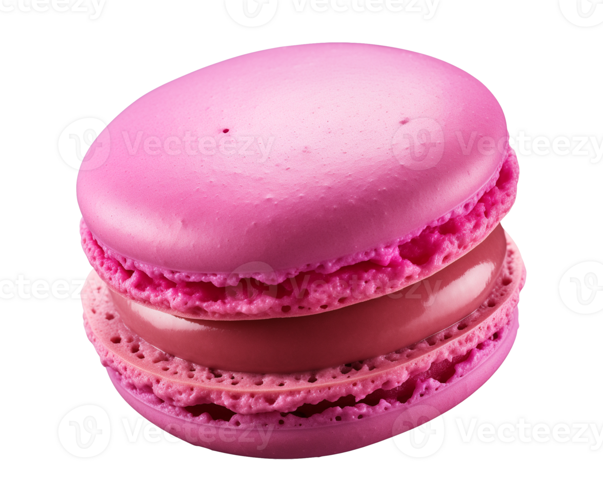 AI generated macaroon isolated on a transparent background, cut out png