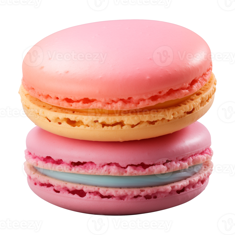 AI generated macaroon isolated on a transparent background, cut out png