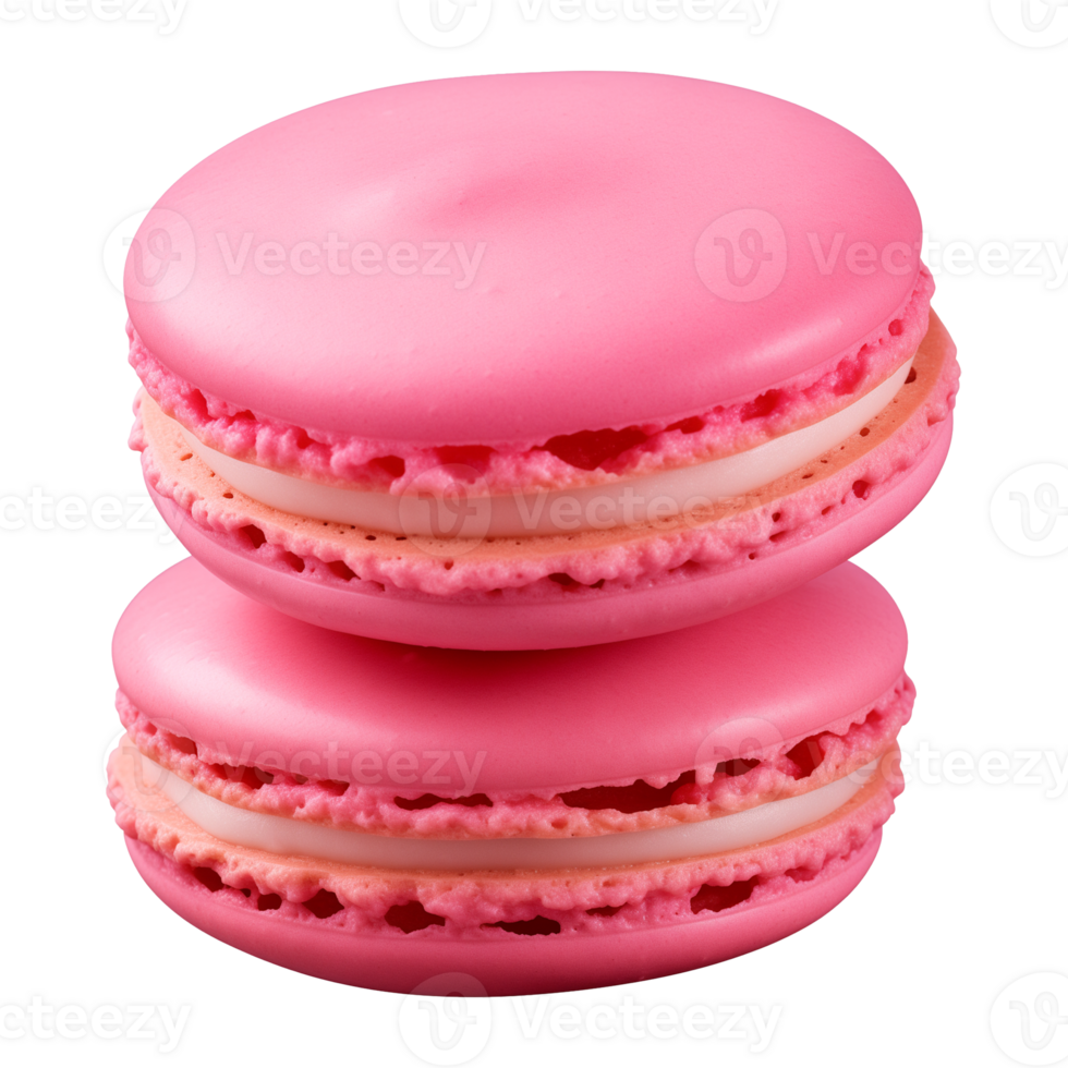 AI generated macaroon isolated on a transparent background, cut out png