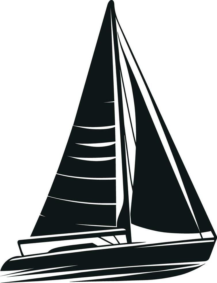 AI generated Sailing Boats  Silhouette Illustration Free Vector