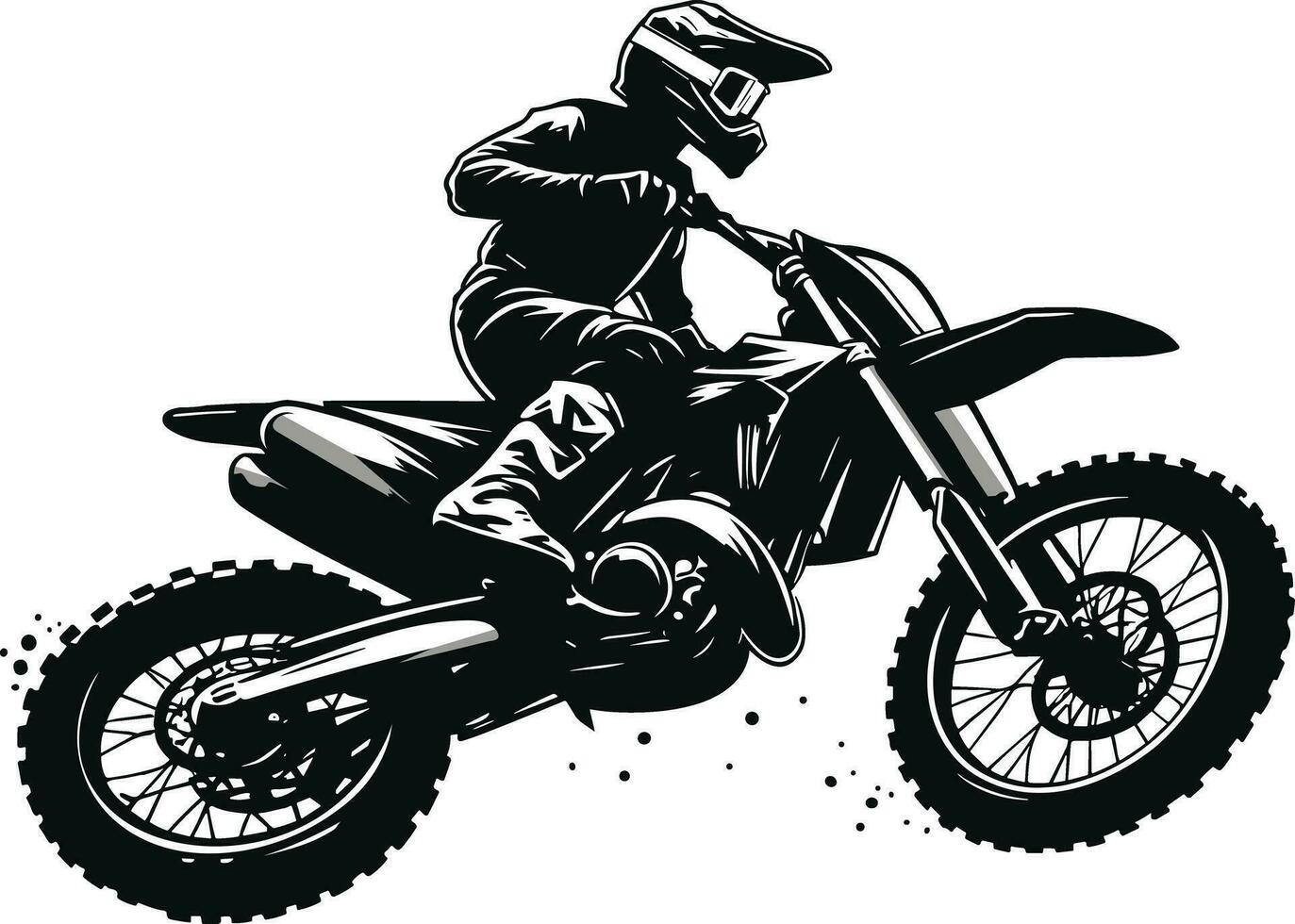 ai generado motocross jinete silueta ilustración Pro vector