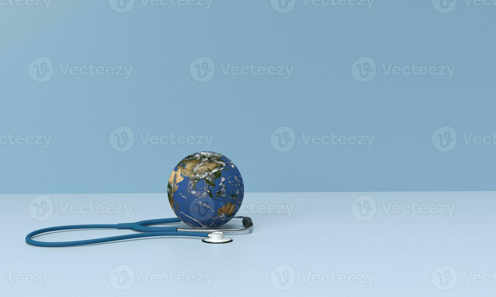 World health day earth planet global map stethoscope blue background wallpaper copy space doctor nurse hospital treatment april march disease protection hospital medicine treatment nature environment photo