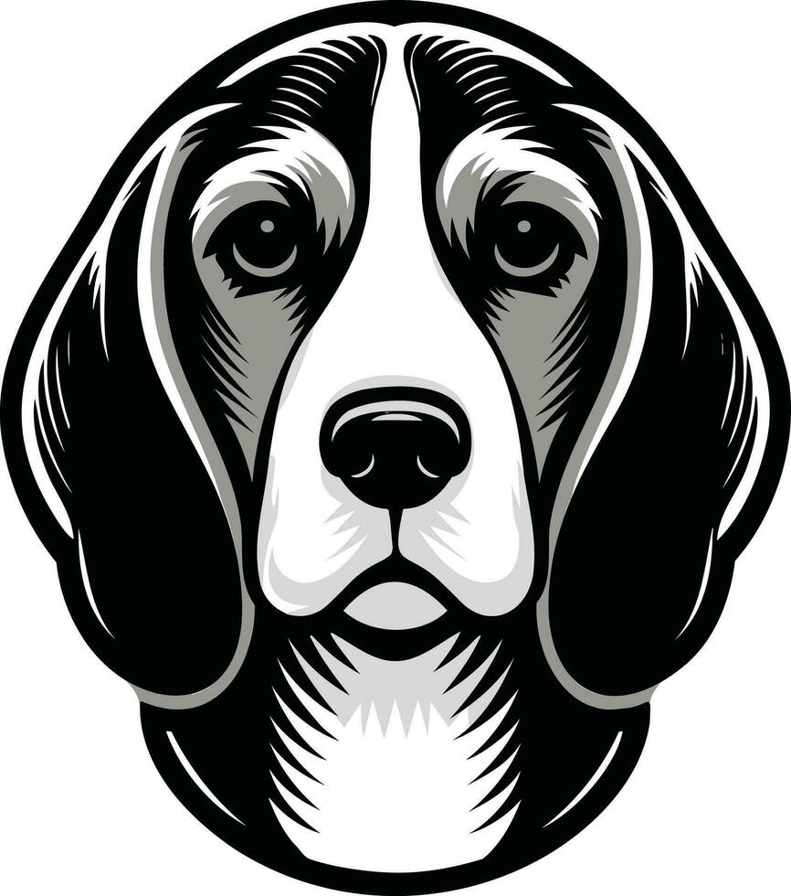 Labrador perdiguero perro cara aislado ilustración Pro vector