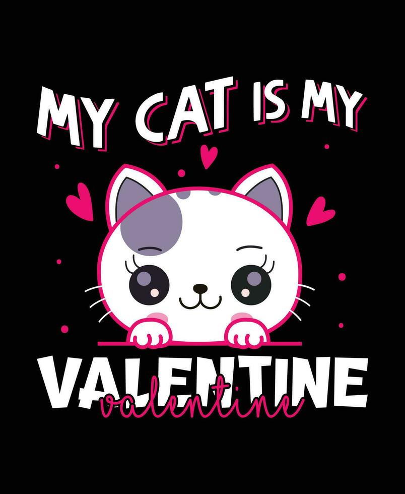 san valentin amor t treinta diseño para san valentin dia.cat t camisa diseño, gato amante camiseta diseño, amor de gato siempre retro san valentin t camisa, linda san valentin camiseta, corazón camiseta, maravilloso enamorado camisa vector