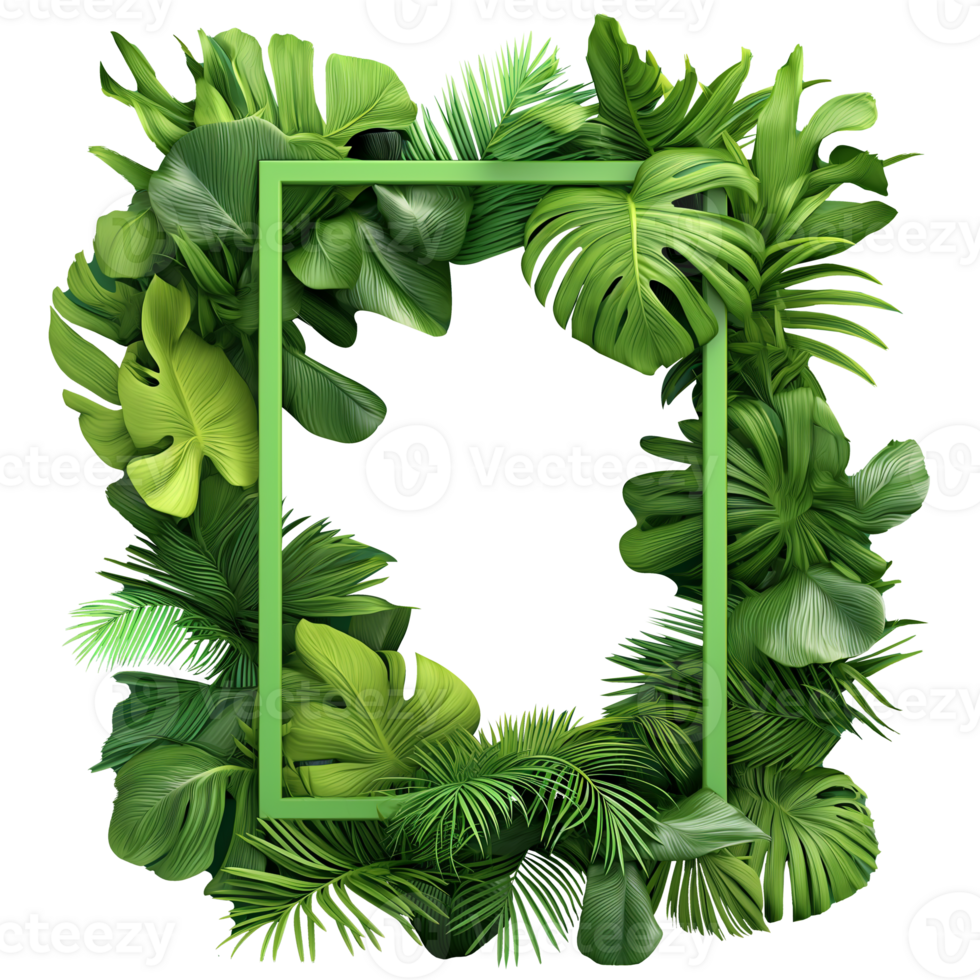 ai generiert Pflanze rahmen, 3d Design. geeignet zum Design Elemente, Geschäft und Hintergründe png