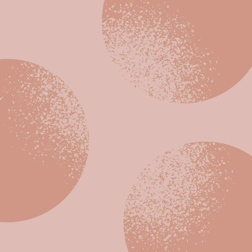 Abstract background with weathered retro grainy texture round shapes vector