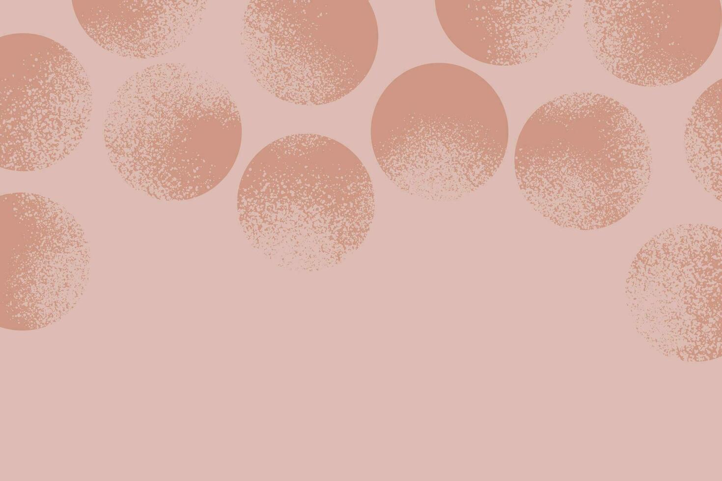 Abstract background with weathered retro grainy texture round shapes vector