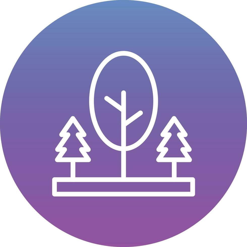 árbol paisaje vector icono