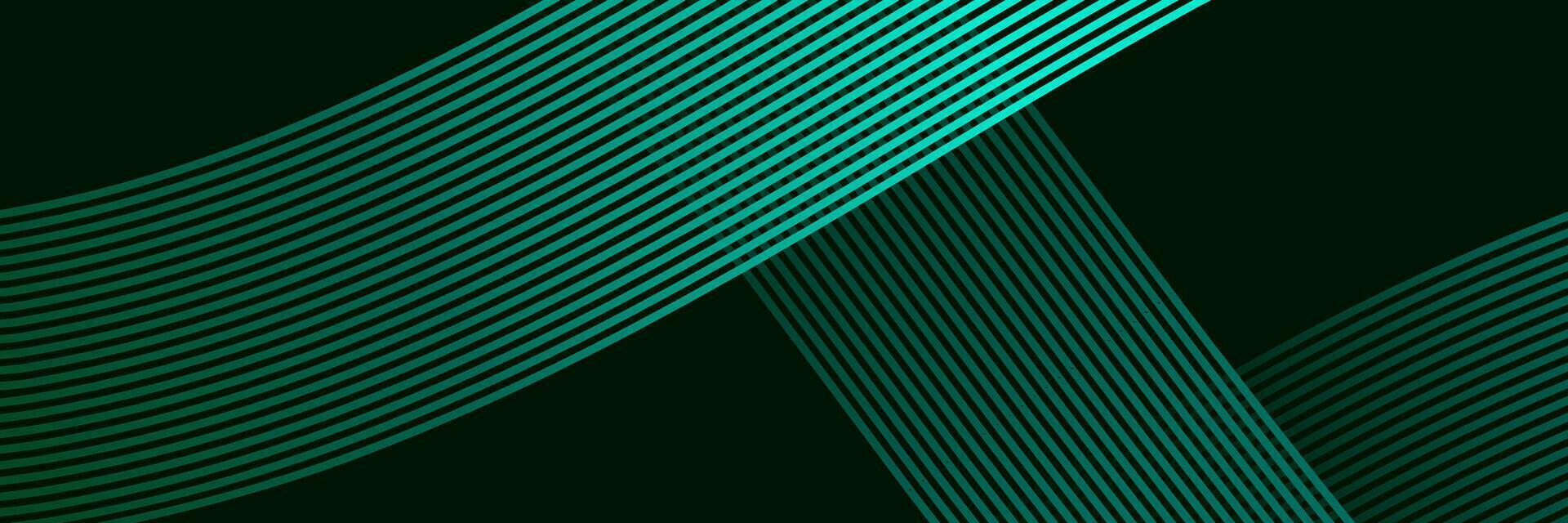 abstract elegant green aqua background with glowing lines vector