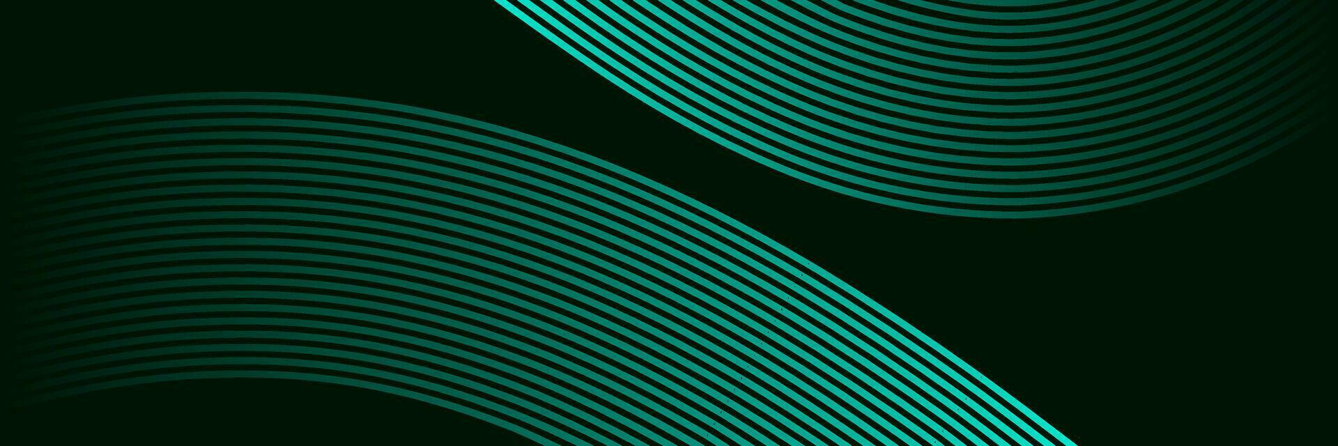 abstract elegant green aqua background with glowing lines vector