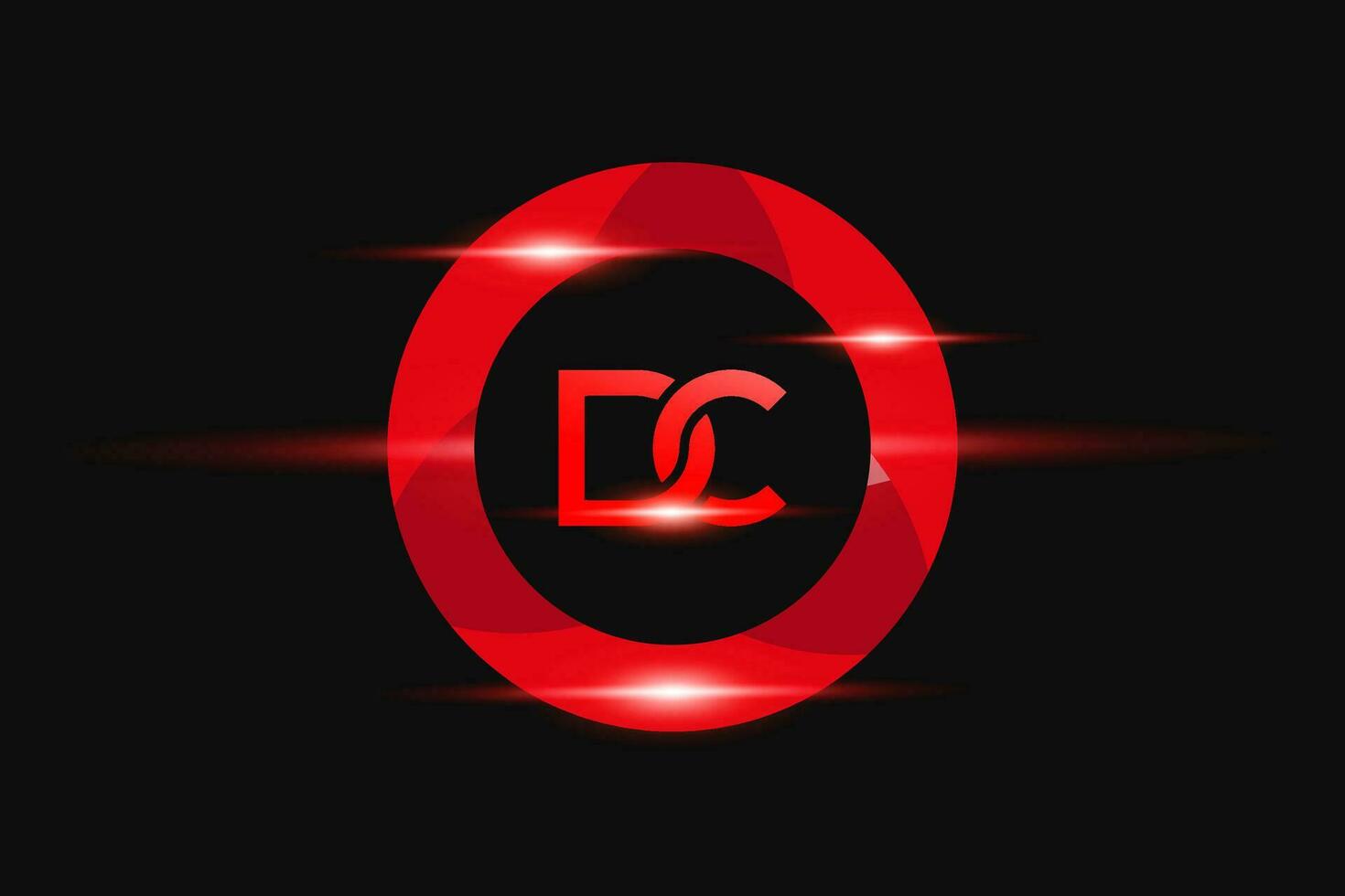 corriente continua rojo logo diseño. vector logo diseño para negocio.