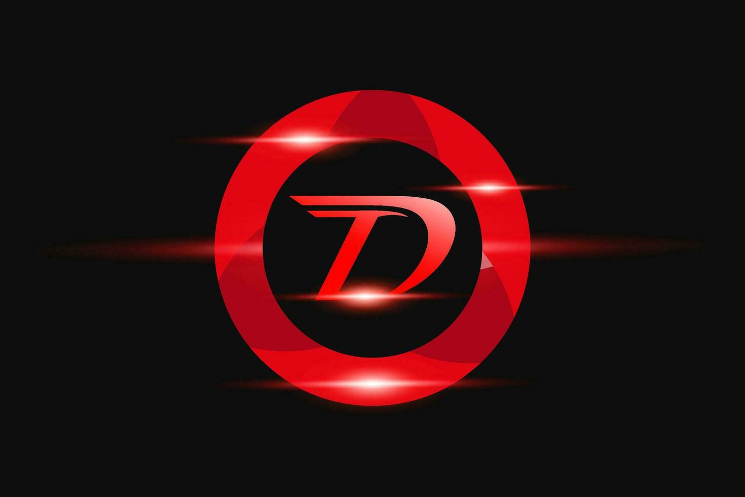 D Red logo Design. Vector logo design for business