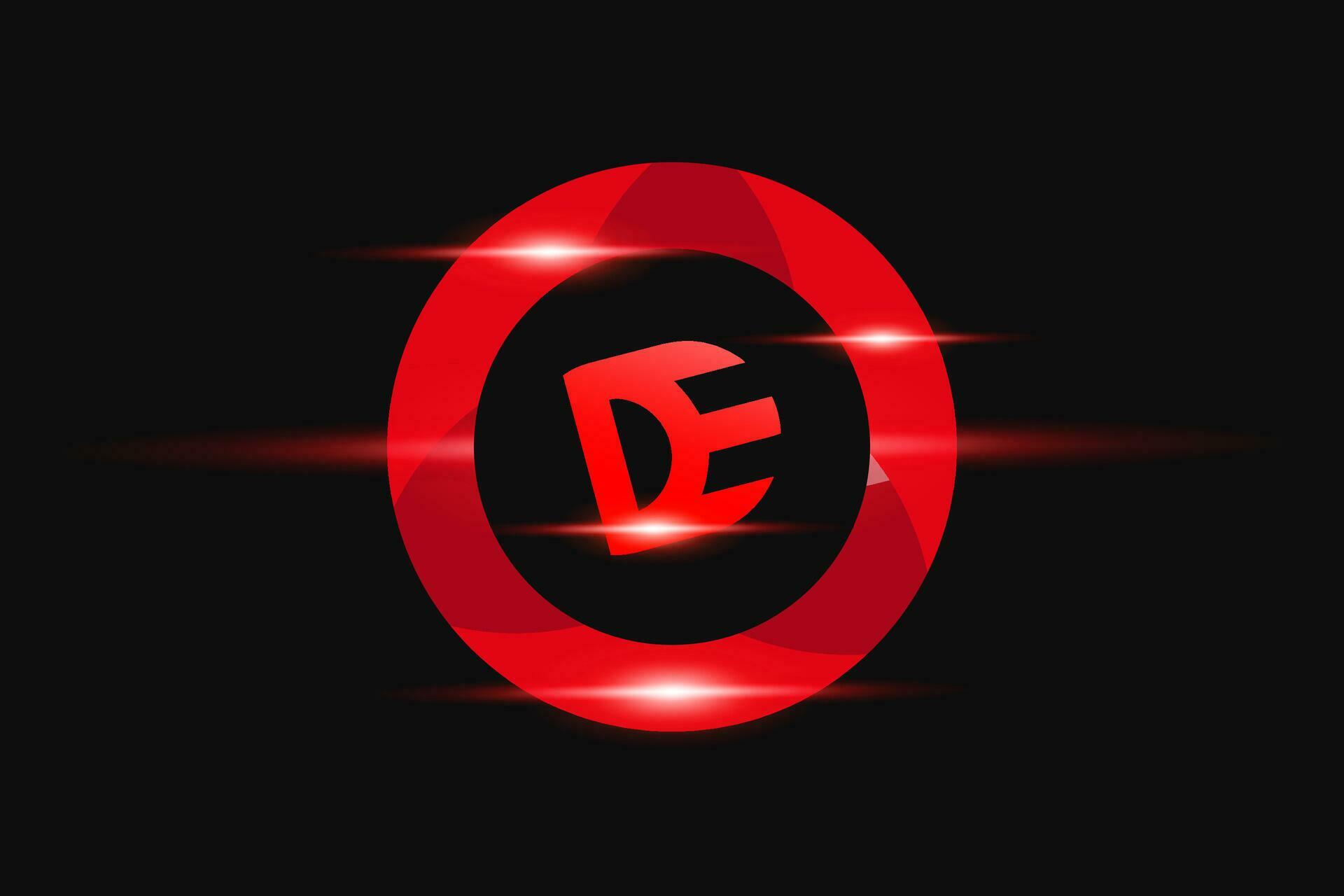 DE Red logo Design. Vector logo design for business. 36466086 Vector