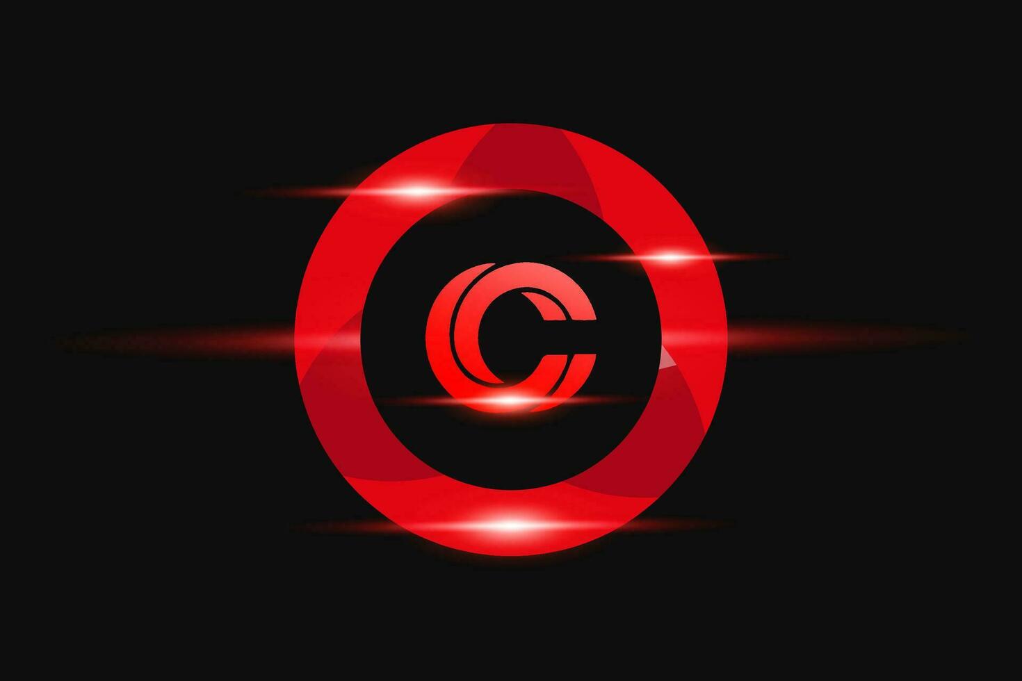cc rojo logo diseño. vector logo diseño para negocio.