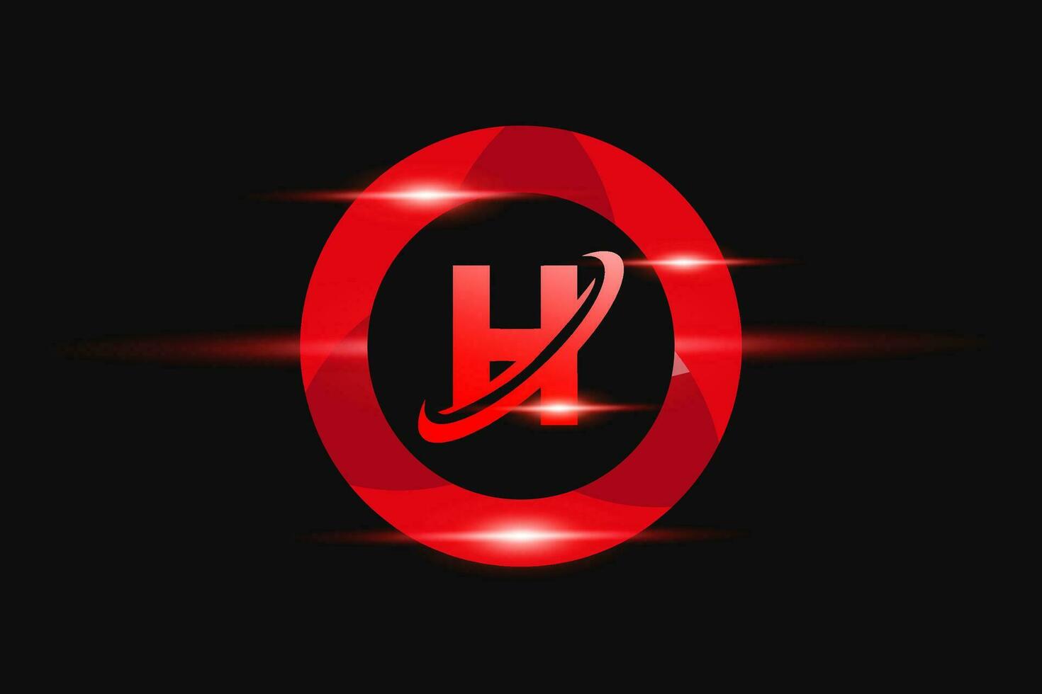 H Red logo Design. Vector logo design for business