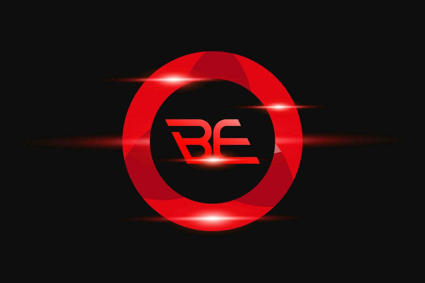 BE Red logo Design. Vector logo design for business.