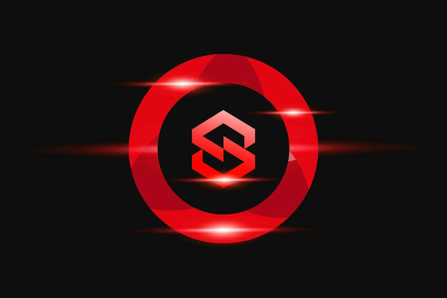 S Red logo Design. Vector logo design for business.