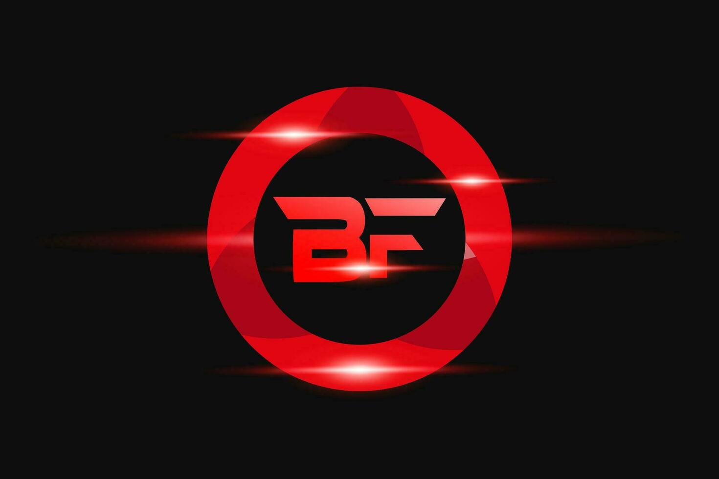 BF Red logo Design. Vector logo design for business.