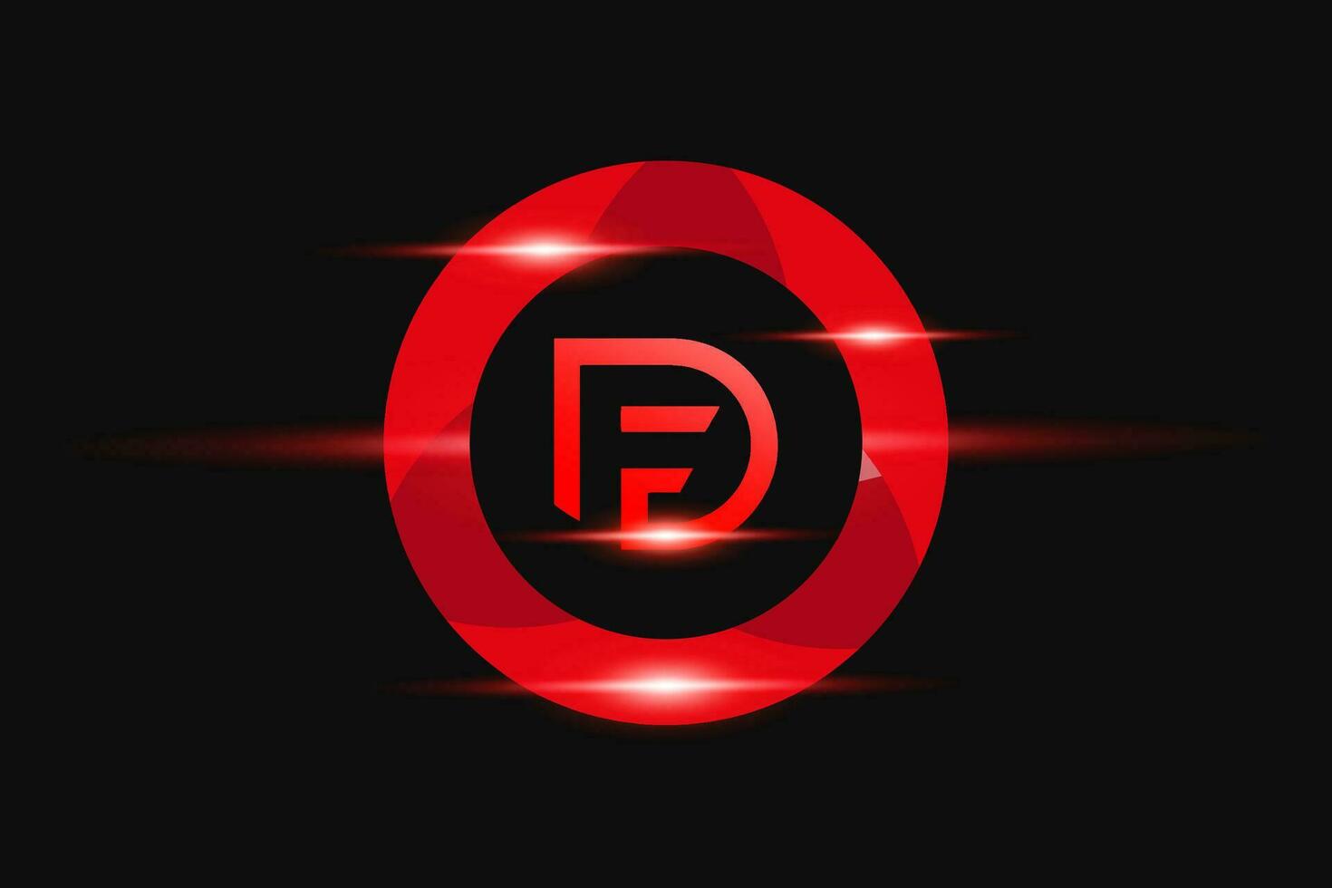 DF Red logo Design. Vector logo design for business.