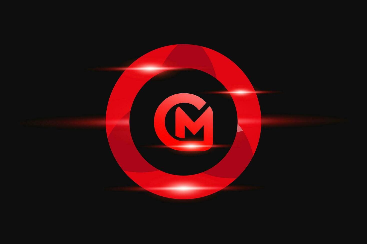 CM Red logo Design. Vector logo design for business.