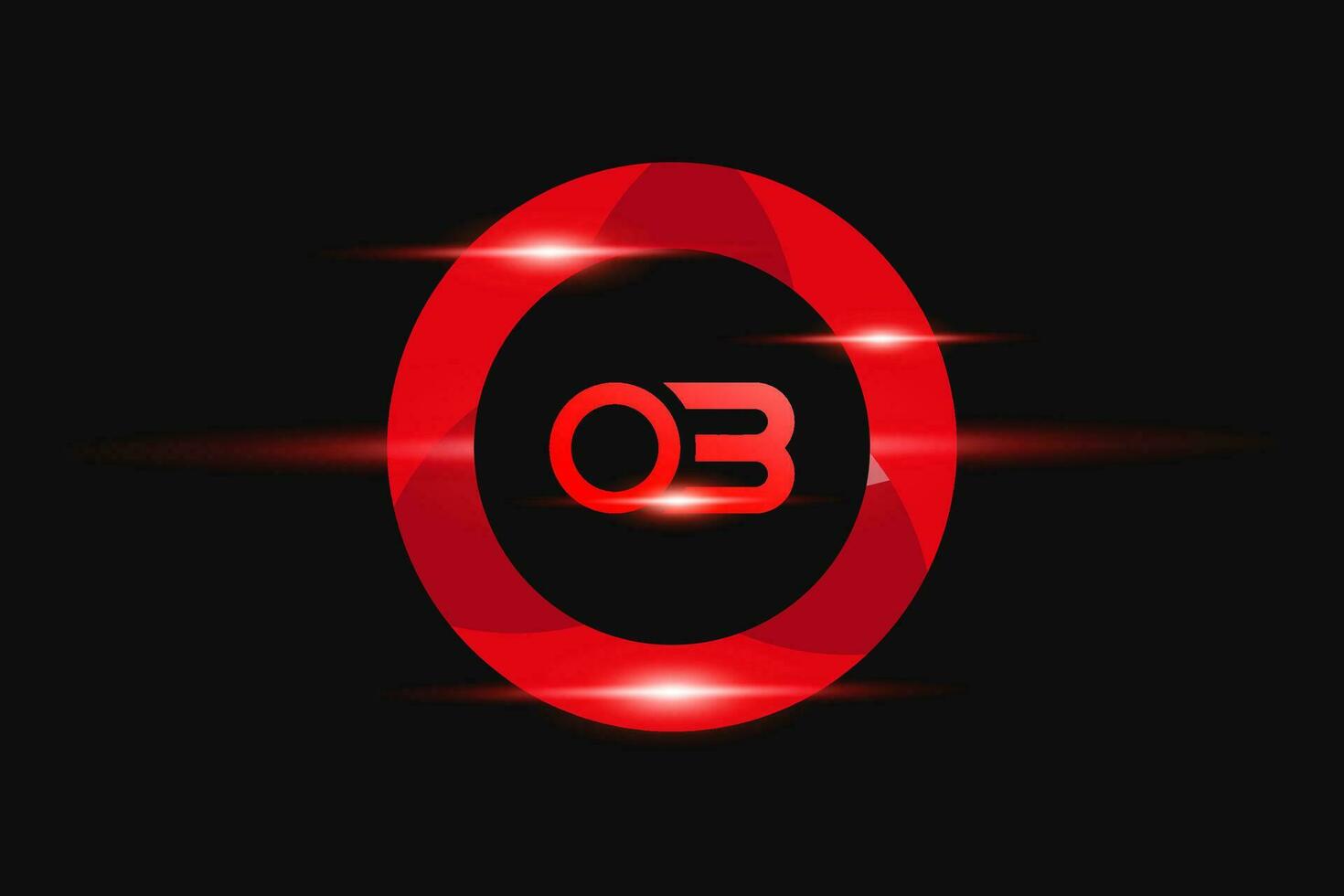 BO Red logo Design. Vector logo design for business.