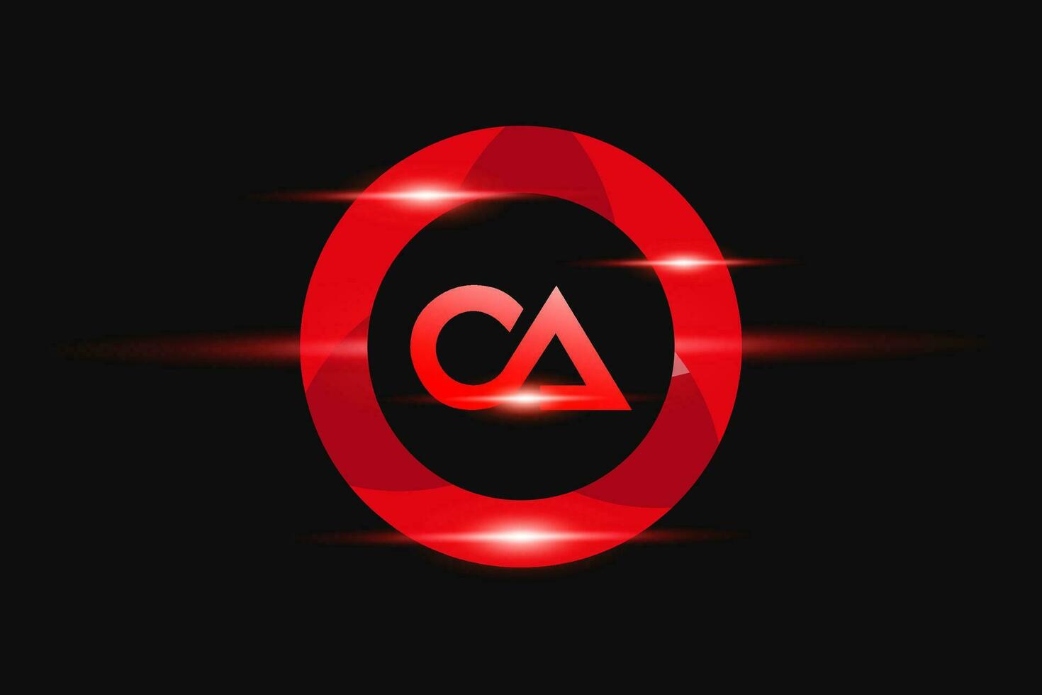CA Red logo Design. Vector logo design for business.